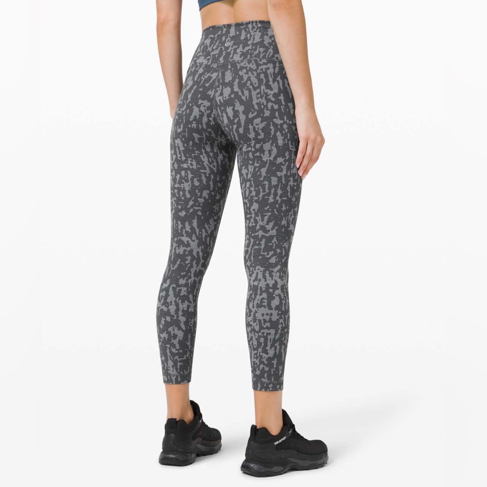 SOLD Lululemon Wunder Train High-Rise Tight 25" Heathered Black Grey - Picture 1 of 6
